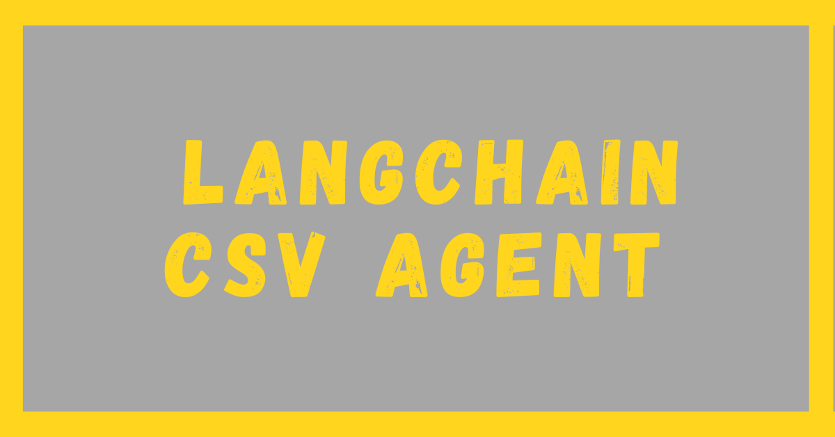 LangChain CSV Agent